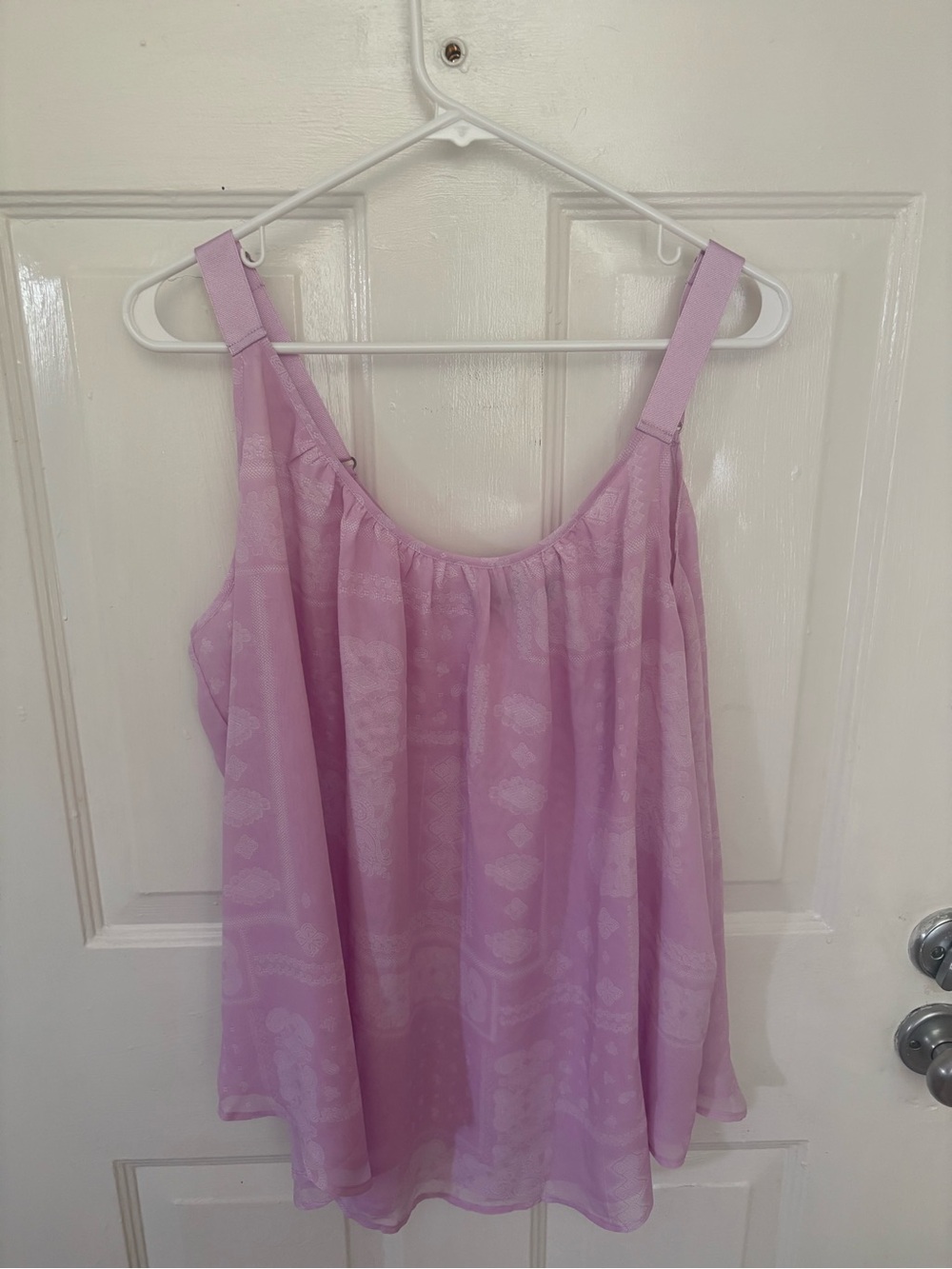 Lane Bryant Lavender Flowy Chiffon Tank